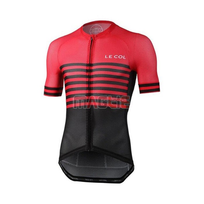 Maglia Le Col Manica Corta 2021 Nero Rosso - Clicca l'immagine per chiudere